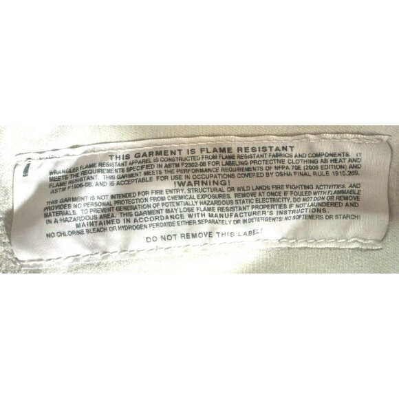 Wrangler FR Flame Resistant Relaxed Fit Jeans 38x32 HRC2 Arc Rating 23.8 ATPV Bl - Picture 5 of 7